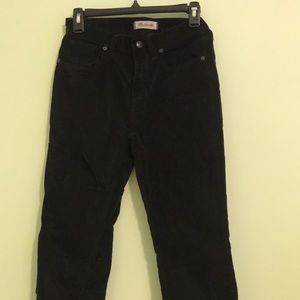 Madewell 9in. High rise velvet skinny jeans